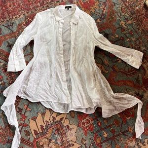 Theory linen button up shirt